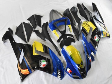 Blau Hai 2007-2008 Kawasaki ZX6R Motorrad Verkleidung