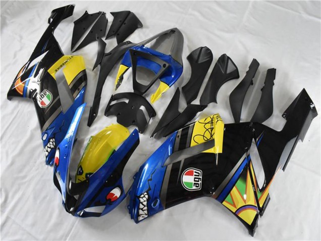 Blau Hai 2007-2008 Kawasaki ZX6R Motorrad Verkleidung