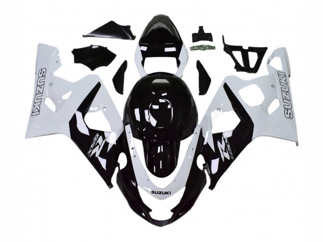 Weiß Schwarz 2004-2005 Suzuki GSXR 600 / GSXR 750 Motorrad Verkleidung