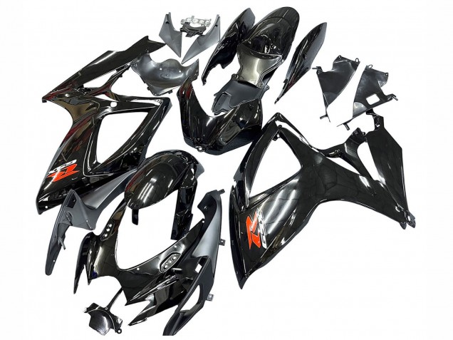 Glänzendes Schwarz Silber Rot 2006-2007 Suzuki GSXR 600 / GSXR 750 Motorrad Verkleidung