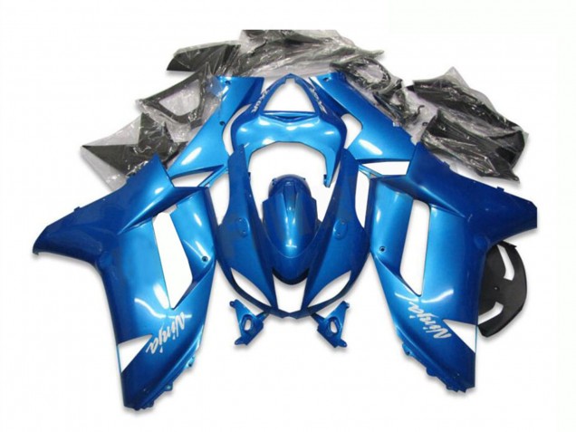 Blau 2007-2008 Kawasaki ZX6R Motorrad Verkleidung