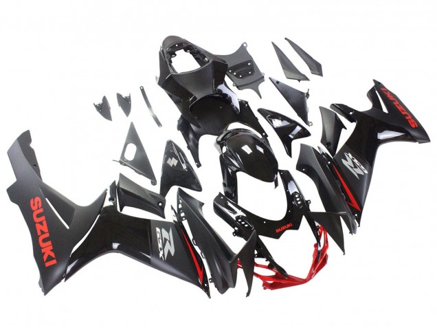 Schwarz Grau Rot Linie 2011-2024 Suzuki GSXR 600 / GSXR 750 Motorrad Verkleidung