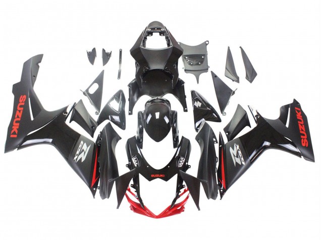Schwarz Grau Rot Linie 2011-2024 Suzuki GSXR 600 / GSXR 750 Motorrad Verkleidung
