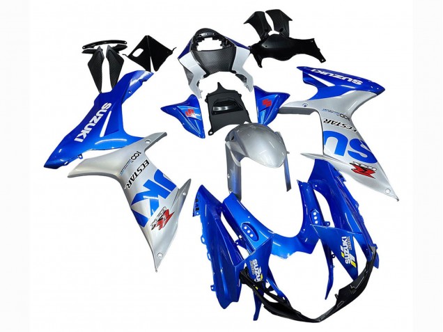 Blau Silber Ecstar 2011-2024 Suzuki GSXR 600 / GSXR 750 Motorrad Verkleidung