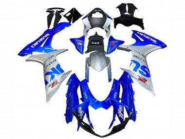 Blau Silber Ecstar 2011-2024 Suzuki GSXR 600 / GSXR 750 Motorrad Verkleidung