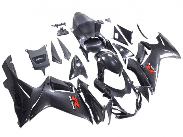 Schwarzes Carbonfaser Rot 2011-2024 Suzuki GSXR 600 / GSXR 750 Motorrad Verkleidung