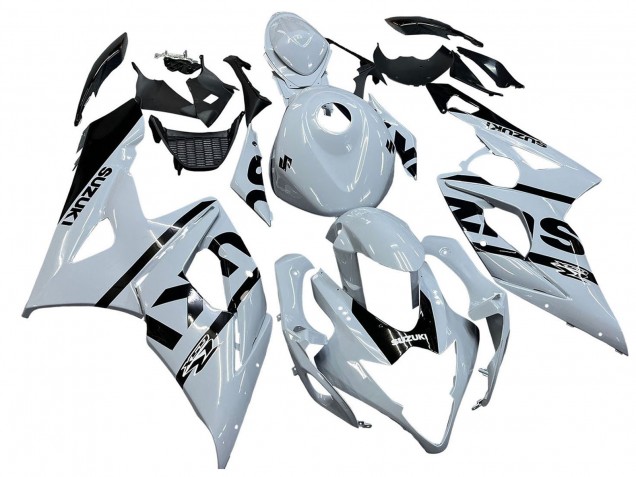 Weiß Schwarz 2005-2006 Suzuki GSXR 1000 Motorrad Verkleidung