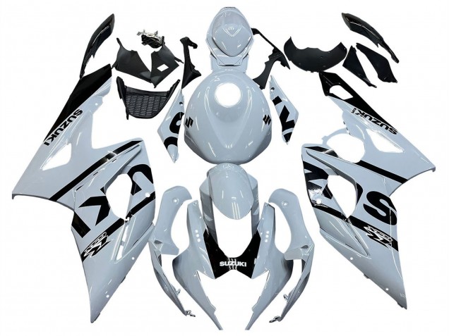 Weiß Schwarz 2005-2006 Suzuki GSXR 1000 Motorrad Verkleidung