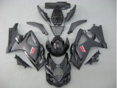 Matt Schwarz Glänzendes Schwarz 2007-2008 Suzuki GSXR 1000 Motorrad Verkleidung