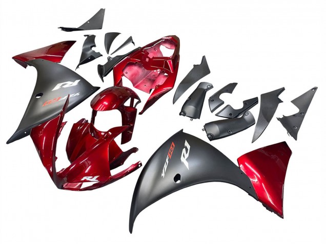 Rot Matt Schwarz 2009-2011 Yamaha YZF 1000 R1 Motorrad Verkleidung