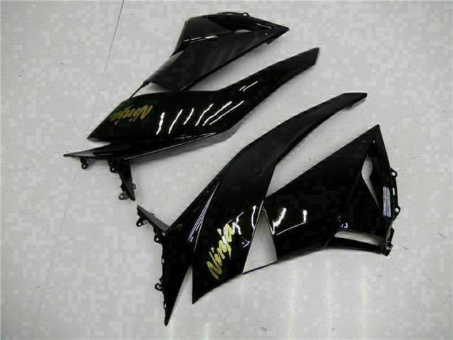 Glänzendes Schwarz Gold Ninja 2009-2012 Kawasaki ZX6R Motorrad Verkleidung