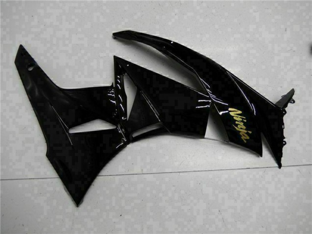 Glänzendes Schwarz Gold Ninja 2009-2012 Kawasaki ZX6R Motorrad Verkleidung