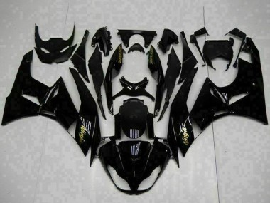 Glänzendes Schwarz Gold Ninja 2009-2012 Kawasaki ZX6R Motorrad Verkleidung