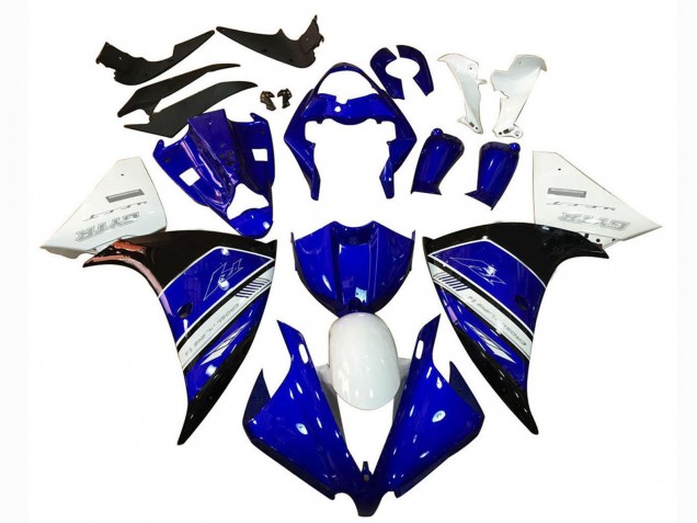 Weiß Blau Schwarz 2012-2014 Yamaha YZF 1000 R1 Motorrad Verkleidung