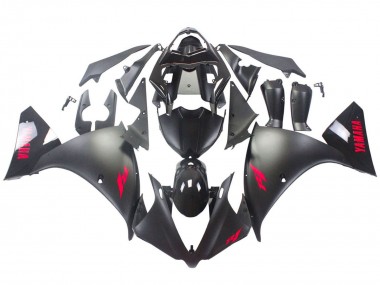 Glänzendes Schwarz Matt Schwarz Rot 2012-2014 Yamaha YZF 1000 R1 Motorrad Verkleidung