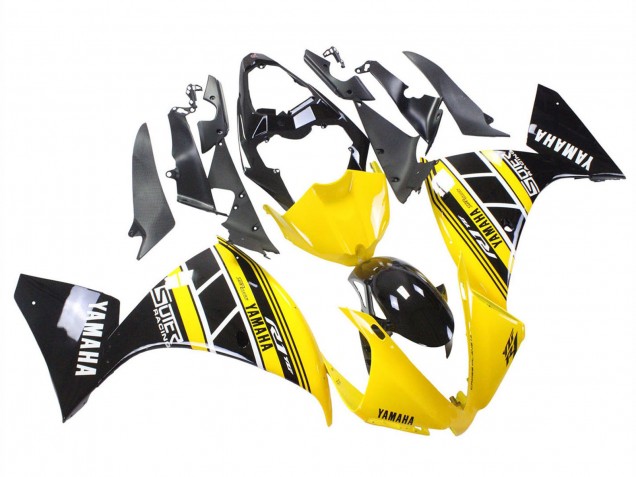 Gelb Weiß Schwarz 2012-2014 Yamaha YZF 1000 R1 Motorrad Verkleidung