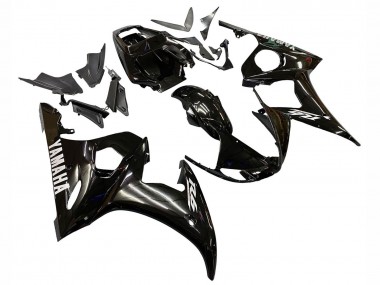 Glänzendes Schwarz Weiß Aufkleber 2003-2004 Yamaha YZF R6 Motorrad Verkleidung