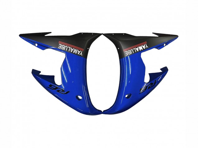 Blau Weiß Glänzendes Schwarz Yamalube 2003-2004 Yamaha YZF R6 Motorrad Verkleidung