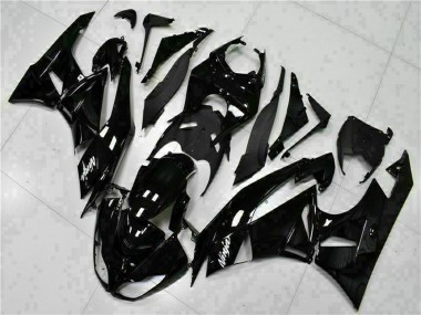 Glänzendes Schwarz Weiß Ninja 2009-2012 Kawasaki ZX6R Motorrad Verkleidung