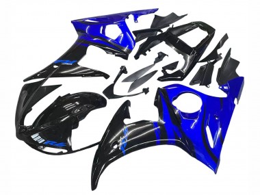 Blau Glänzendes Schwarz 2003-2004 Yamaha YZF R6 Motorrad Verkleidung