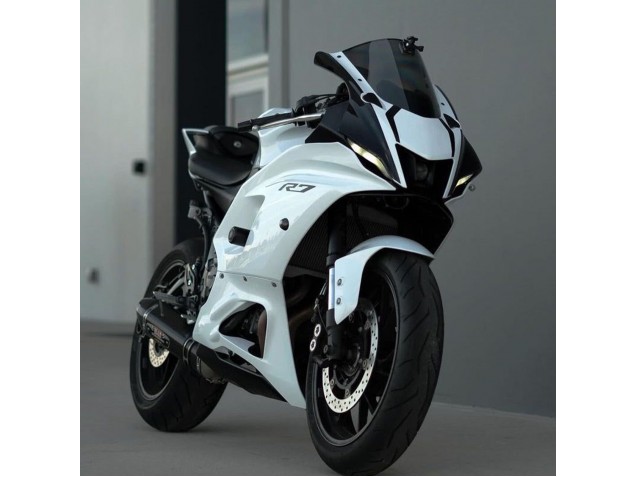 Glänzendes Weiß 2021-2024 Yamaha YZF R7 Motorrad Verkleidung