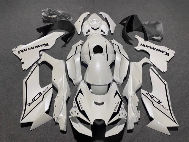 Perl Weiß Schwarz 2021-2025 Kawasaki ZX10R Motorrad Verkleidung