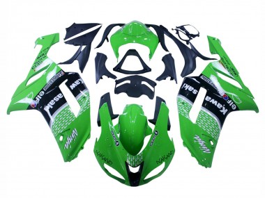 Grün Schwarz Ninja 2007-2008 Kawasaki ZX6R Motorrad Verkleidung