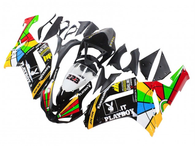 Bunt Playboy 223 2007-2008 Kawasaki ZX6R Motorrad Verkleidung