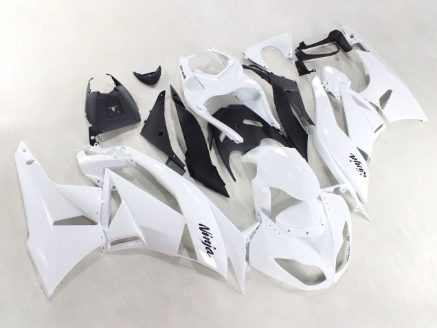 Weiß Schwarz Ninja 2009-2012 Kawasaki ZX6R Motorrad Verkleidung