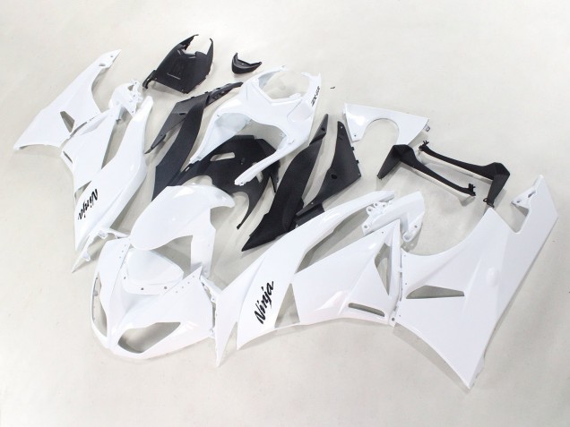 Weiß Schwarz Ninja 2009-2012 Kawasaki ZX6R Motorrad Verkleidung