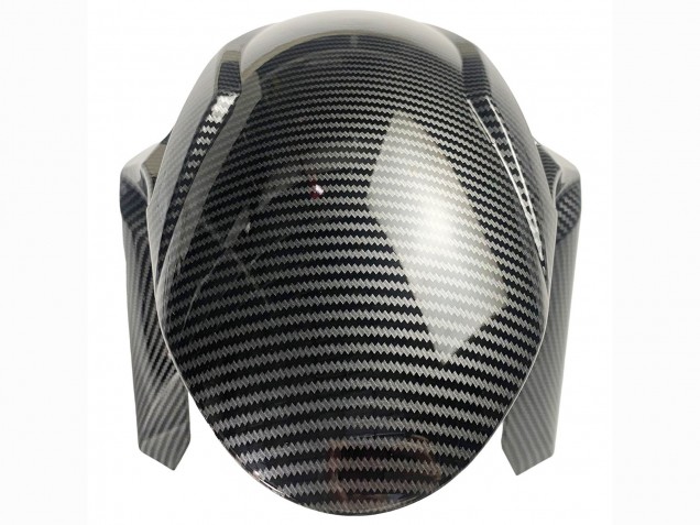Weiß Schwarz Carbonfaser 2019-2022 Kawasaki ZX6R Motorrad Verkleidung