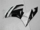 Glänzendes Schwarz Weiß 2009-2012 Kawasaki ZX6R Motorrad Verkleidung