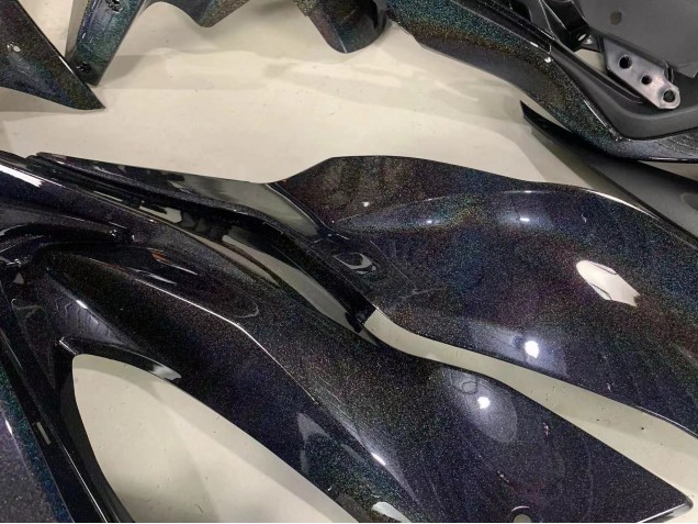 Schwarz Regenbogen 2019-2022 Kawasaki ZX6R Motorrad Verkleidung