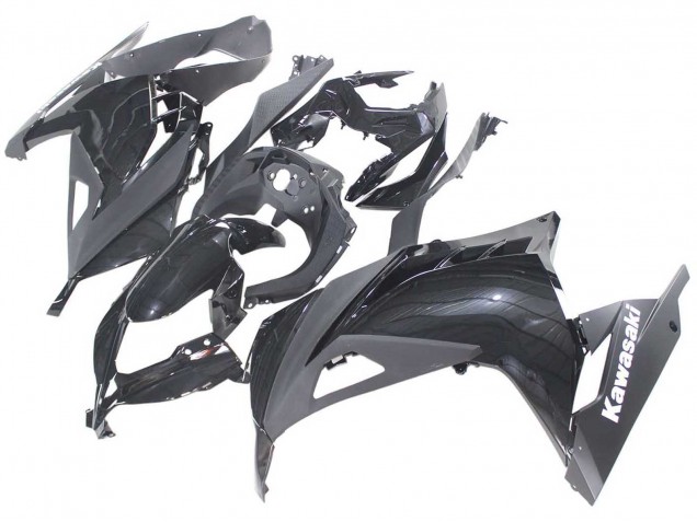 Glänzendes Schwarz 2013-2024 Kawasaki EX300 Motorrad Verkleidung