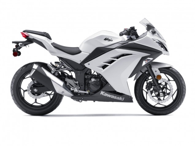 Weiß Schwarz 2013-2024 Kawasaki EX300 Motorrad Verkleidung