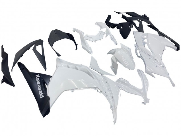 Weiß Schwarz 2013-2024 Kawasaki EX300 Motorrad Verkleidung