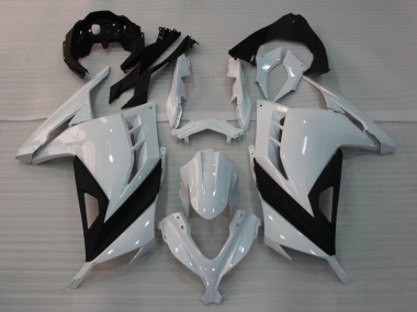 Glänzendes Weiß Schwarz 2013-2024 Kawasaki EX300 Motorrad Verkleidung