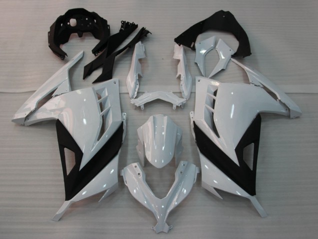 Glänzendes Weiß Schwarz 2013-2024 Kawasaki EX300 Motorrad Verkleidung
