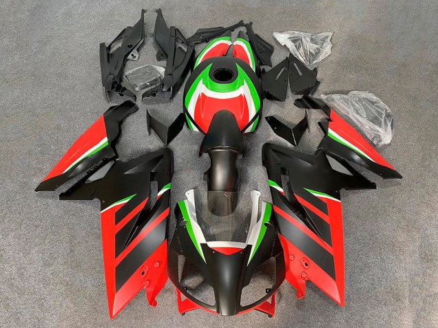 Matt Schwarz Rot Grün Weiß 2006-2011 Aprilia RS125 Motorrad Verkleidung