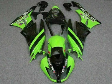 Grün Glänzendes Schwarz Elf Touch4 Bridgestone 2009-2012 Kawasaki ZX6R Motorrad Verkleidung