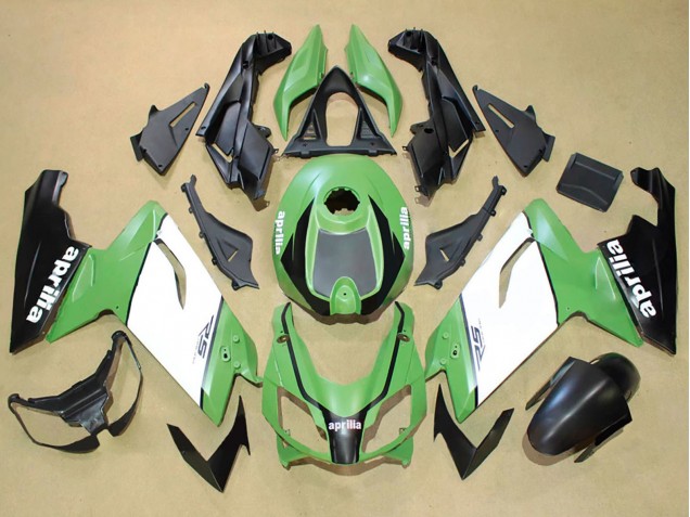 Grün Weiß Schwarz 2006-2011 Aprilia RS125 Motorrad Verkleidung