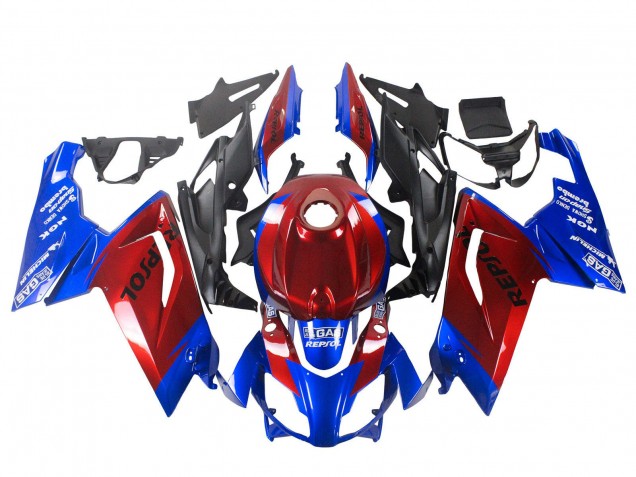 Blau Rot 2006-2011 Aprilia RS125 Motorrad Verkleidung