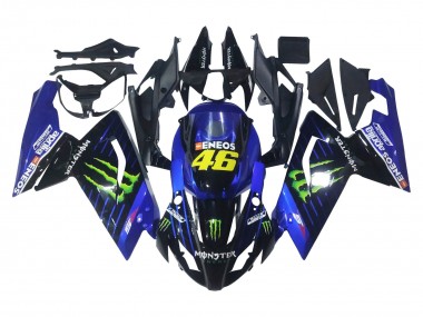 Blau Schwarz Grün Monster 46 2006-2011 Aprilia RS125 Motorrad Verkleidung