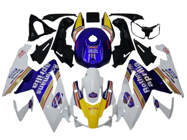 Weiß Blau Gelb Rothmans 2006-2011 Aprilia RS125 Motorrad Verkleidung