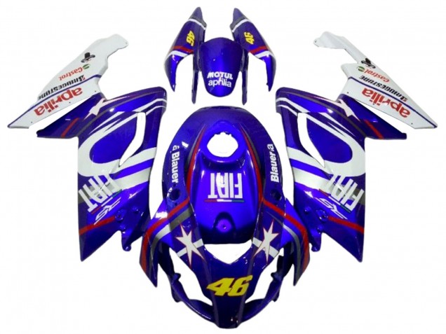 Weiß Blau Fiat 46 2006-2011 Aprilia RS125 Motorrad Verkleidung