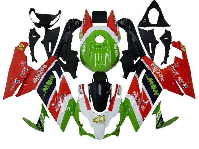 Grün Weiß Rot Schwarz 2006-2011 Aprilia RS125 Motorrad Verkleidung