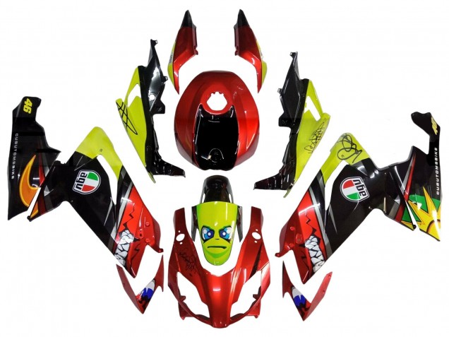 Rot Gelb Glänzendes Schwarz Hai 2012-2019 Aprilia RS4 50 125 Motorrad Verkleidung