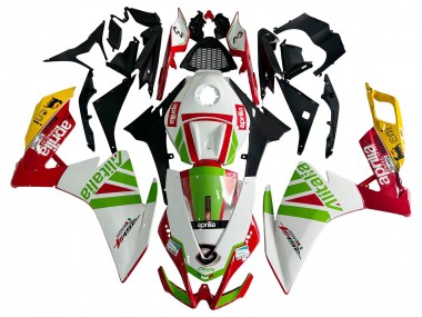 Weiß Rot Grün Gelb Alitalia 2012-2018 Aprilia RS4 50 125 Motorrad Verkleidung