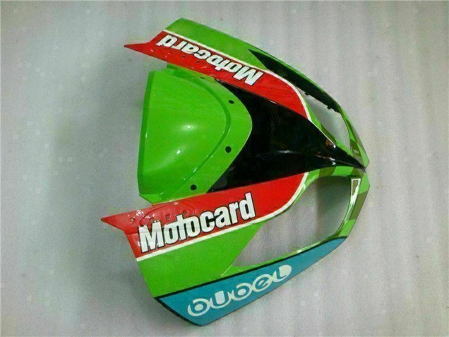 Grün Weiß Rot Schwarz Blau Motocard 2009-2012 Kawasaki ZX6R Motorrad Verkleidung