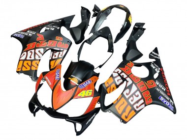 Matt Schwarz Orange Rossi 2004-2007 Honda CBR600 F4i Motorrad Verkleidung